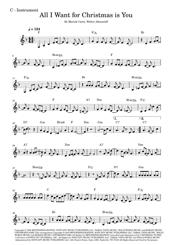 All I Want For Christmas Is You (arr. Fabio Eduardo de Oliveira)