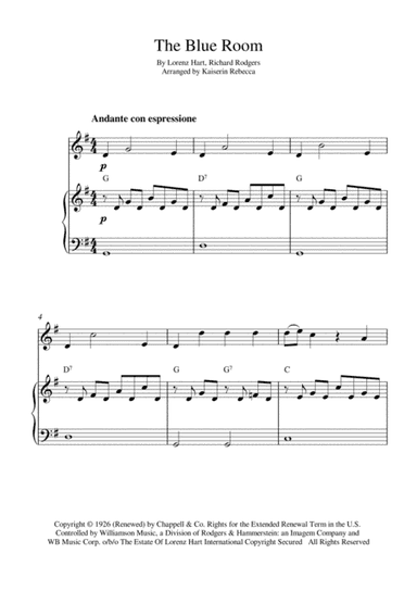 The Blue Room (arr. Kaiserin Rebecca)