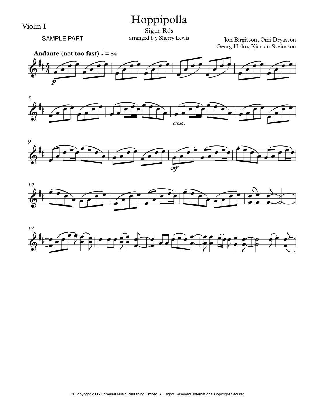 Hoppipolla (arr. Sherry Lewis Publishing)