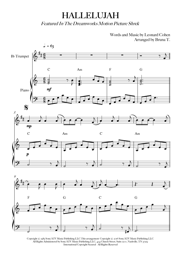 Hallelujah (arr. Bruna T.)