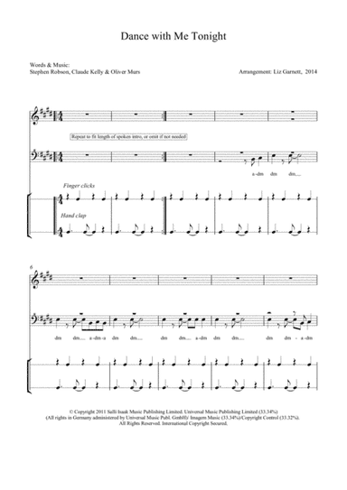 Dance With Me Tonight (arr. Liz Garnett)