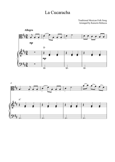 La Cucaracha (arr. Kaiserin Rebecca)