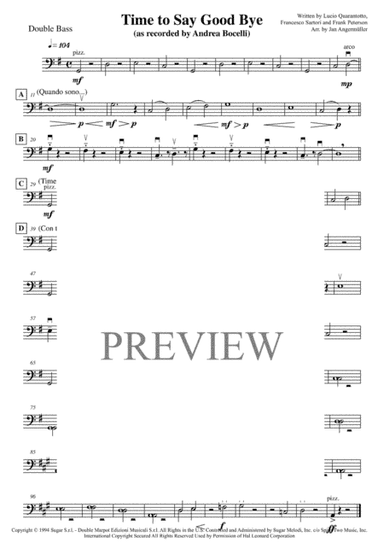 Time To Say Goodbye (arr. Jan Angermüller)