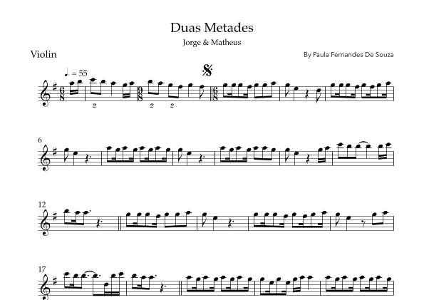 Duas Metades (arr. Sales)