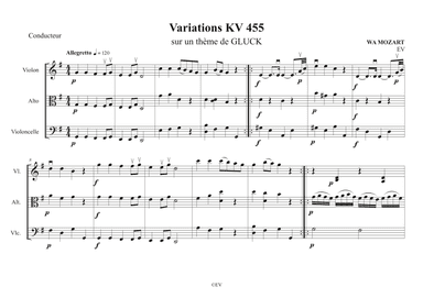 Variations Kv 455 sur un thème de Gluck (arr. Eric Valdenaire)