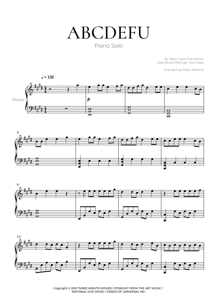 Abcdefu (arr. Pedro Merendi)