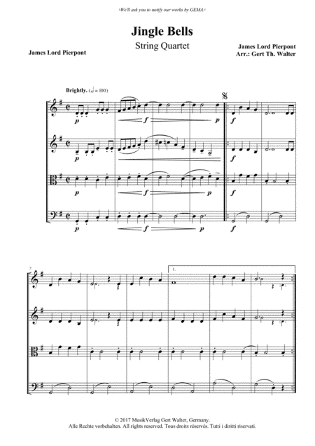 Jingle Bells (arr. Gert Th. Walter)