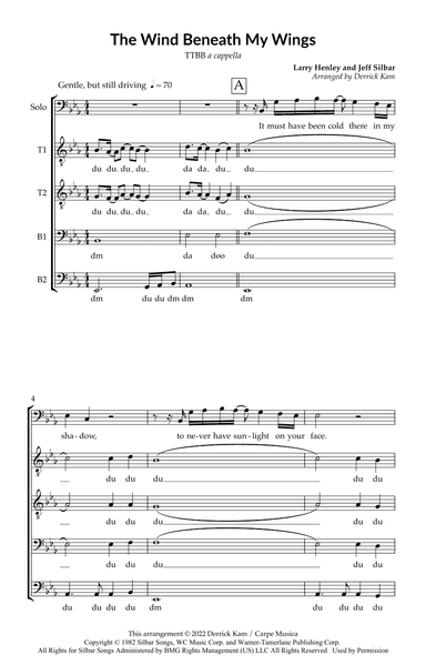 The Wind Beneath My Wings (arr. Derrick Kam)