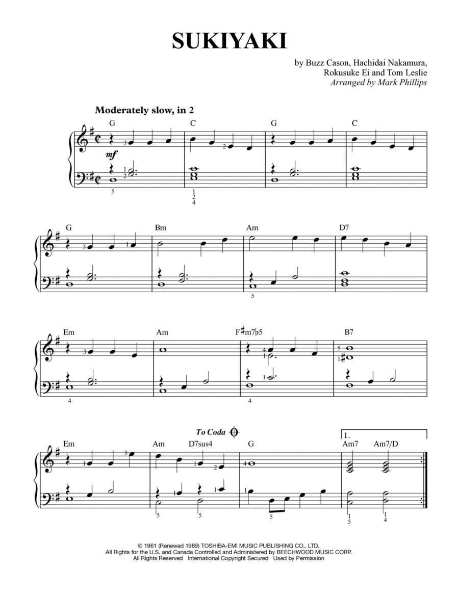 Sukiyaki (arr. Mark Phillips)