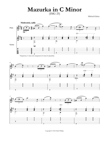 Mazurka in C Minor (arr. Mark Phillips)