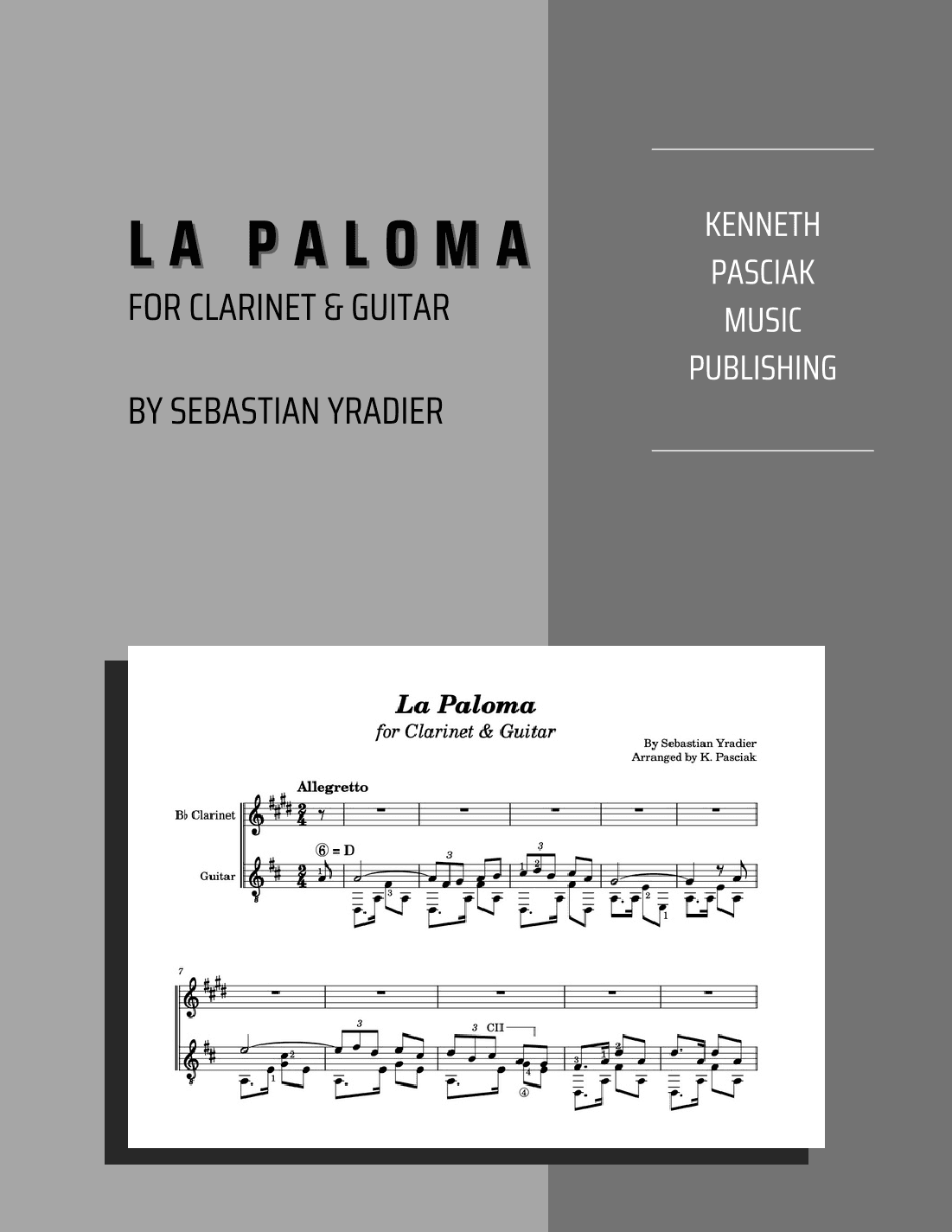 La Paloma (for Clarinet & Guitar) (arr. Kenneth Pasciak)