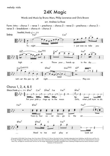 24K Magic (arr. Andrea La Rose)