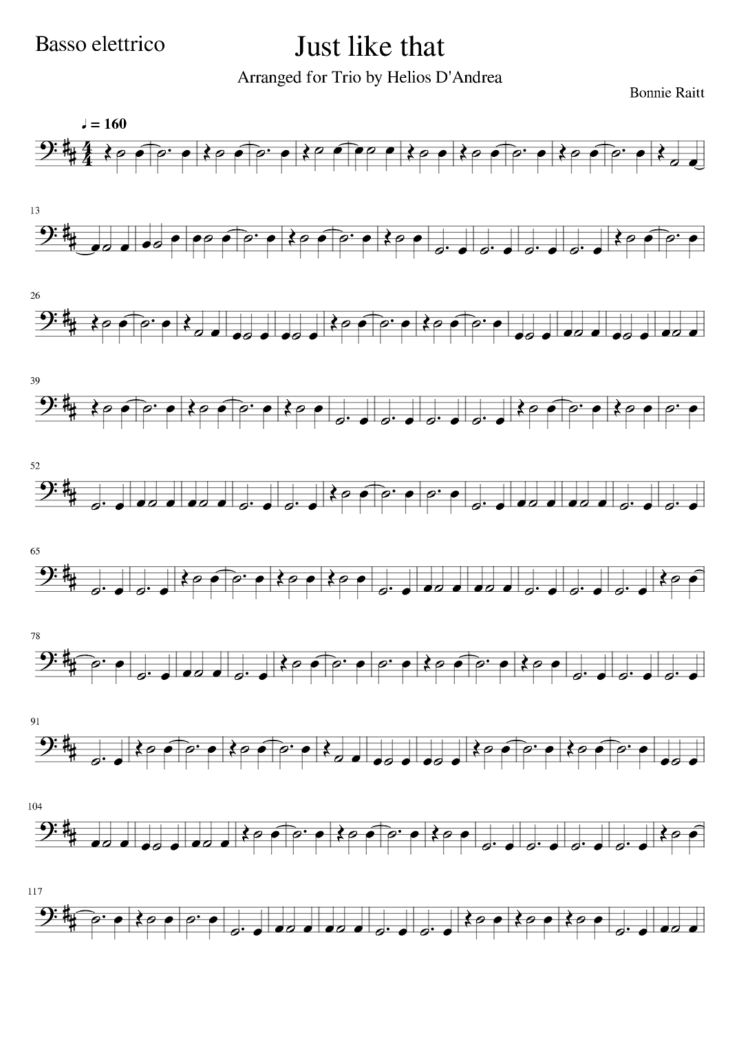 Just Like That (arr. Helios D'Andrea)