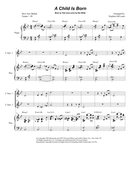 A Child Is Born (arr. Stephen DeCesare)