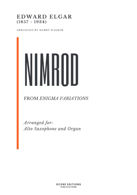 Elgar – Nimrod (for Alto Sax and Organ) (arr. Harry Walker)