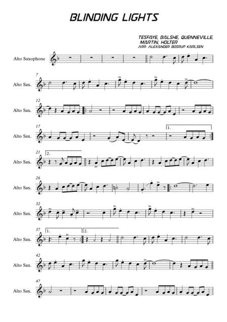 Blinding Lights (arr. Alexander Bosrup Karlsen)