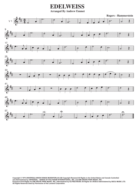 Edelweiss (arr. Andrew Emmet)