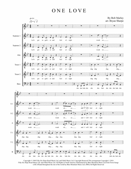 One Love (arr. Bryan Sharpe)