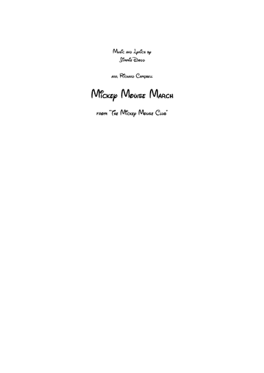 Mickey Mouse March (arr. Richard Campbell)