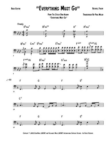 Everything Must Go (arr. Accubass)