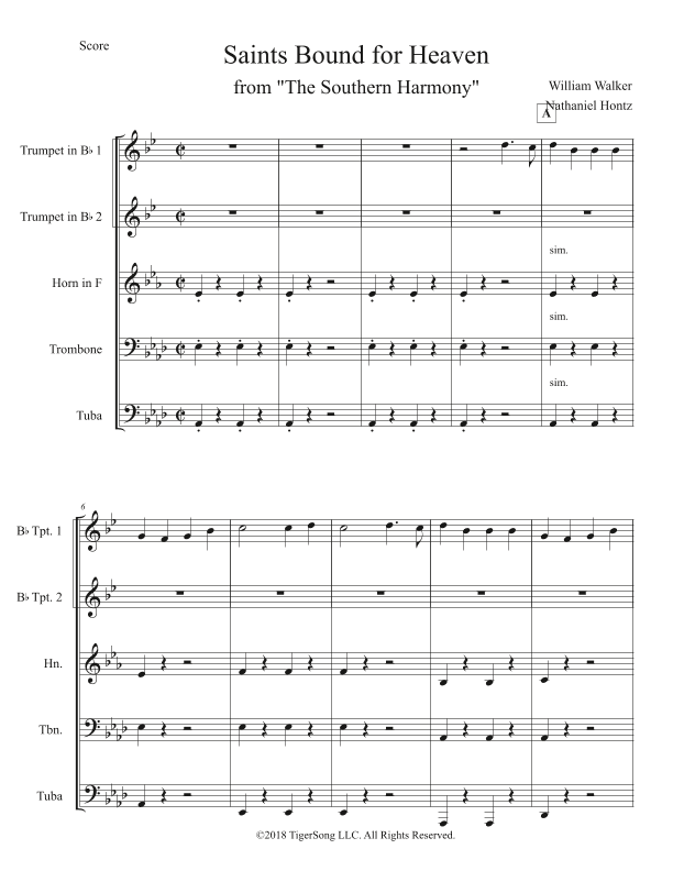 Saints Bound for Heaven (arr. Nathaniel Hontz)