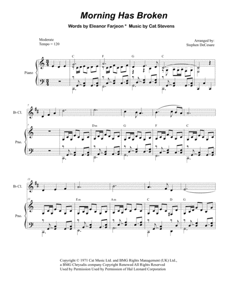 Morning Has Broken (arr. Stephen DeCesare)
