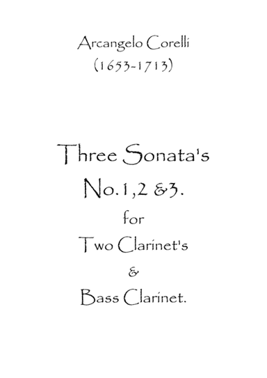 Three Sonatas No1,2 & 3 (arr. Spence Bundy)