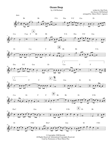 Ocean Deep (arr. Marco Polo C. Ignacio)