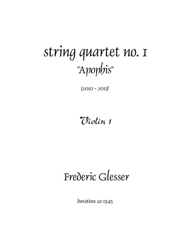 String Quartet No. 1 Apophis