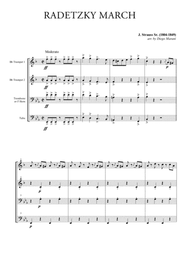Radetzky March for Brass Quartet (arr. Diego Marani)