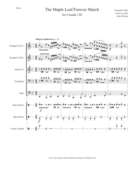 The Maple Leaf Forever March (arr. James Bicigo)