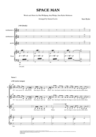 Space Man (arr. Samuel Lewis)