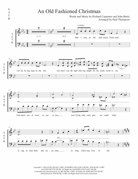 An Old Fashioned Christmas (arr. Paul Thompson)