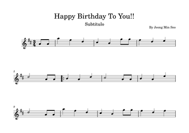 Happy Birthday To You!! (arr. Fernanda Moura)