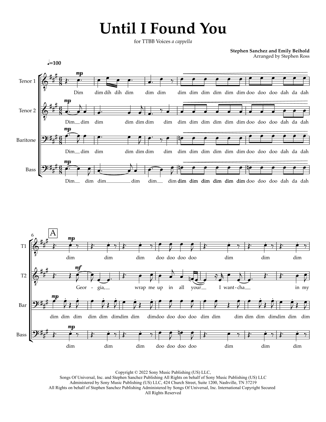 Until I Found You (arr. Stephen Ross)
