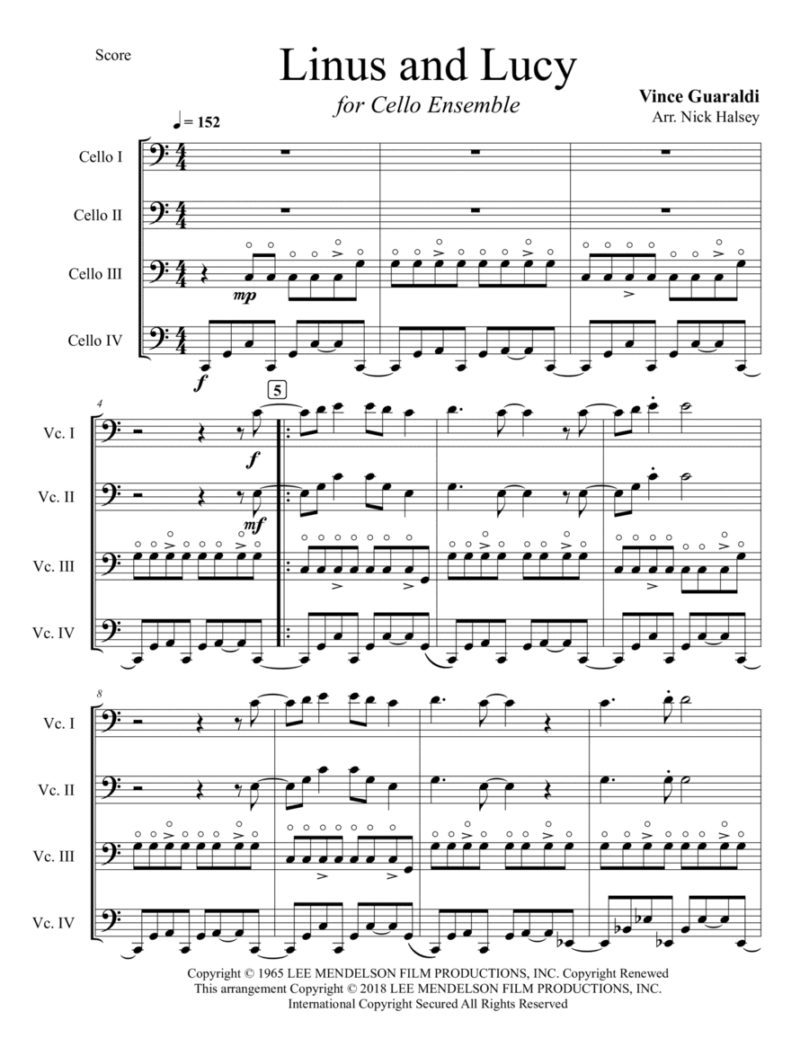 Linus And Lucy (arr. Nick Halsey)