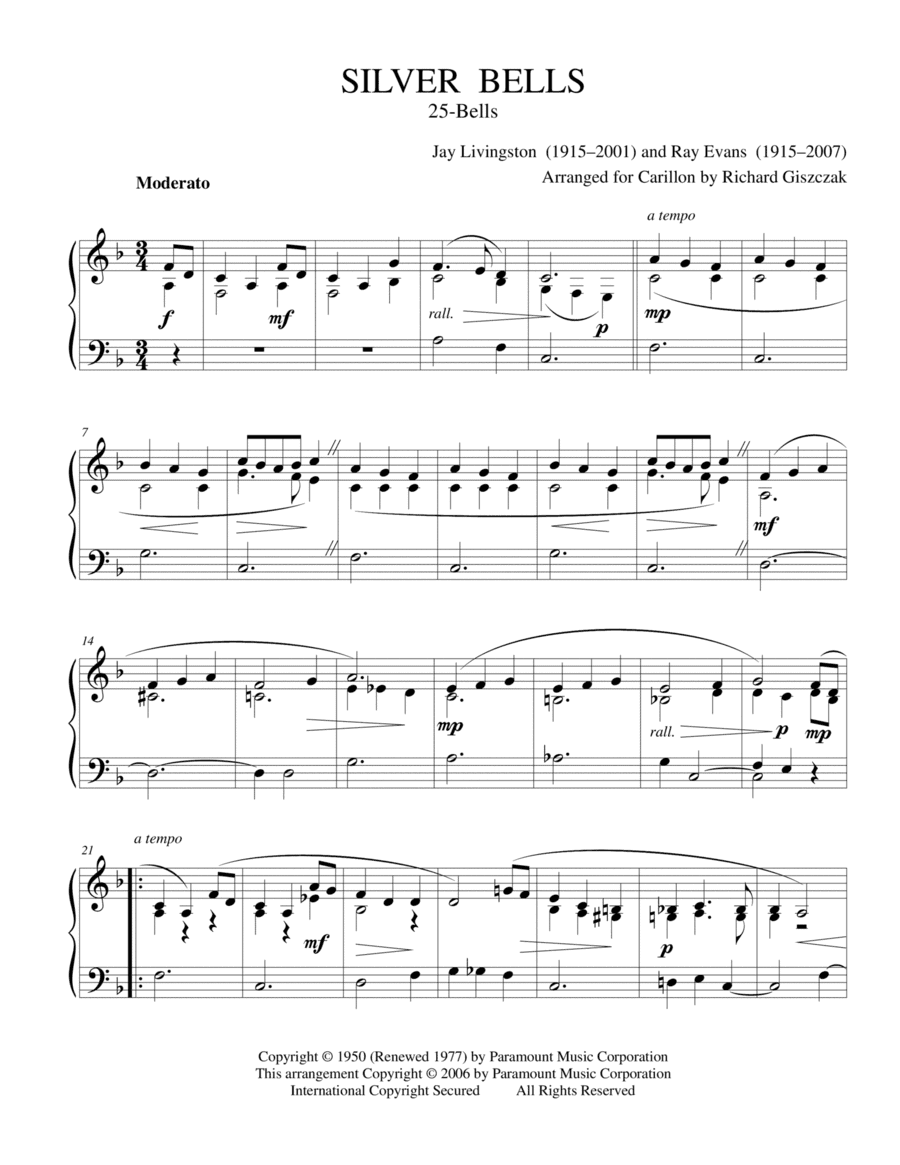 Silver Bells (arr. Richard Giszczak)