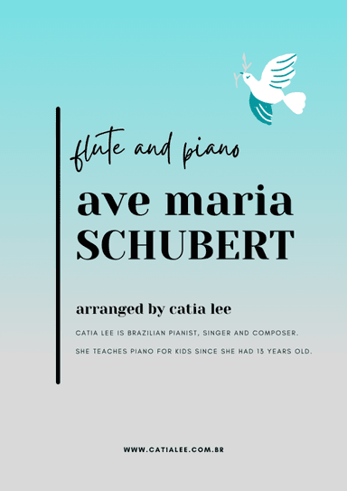 Ave Maria - Schubert for flute and piano C  Major (arr. Catia Lee)