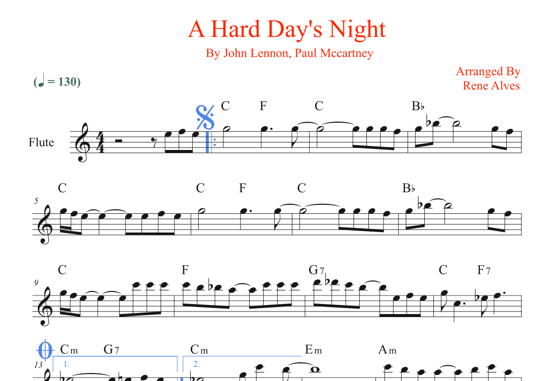 A Hard Day's Night (arr. Rene Alves)