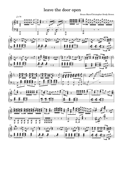 Leave The Door Open (arr. Bruno Mars, Anderson .paak And Silk Sonic)