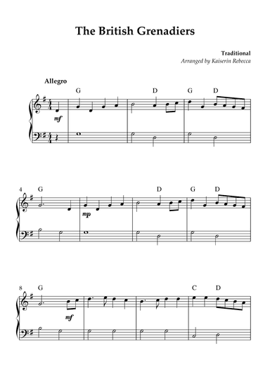 The British Grenadiers (arr. Kaiserin Rebecca)