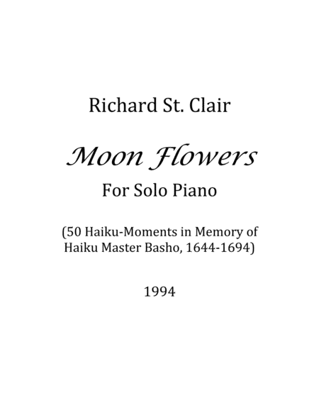 Moon Flowers for Solo Piano (1994)