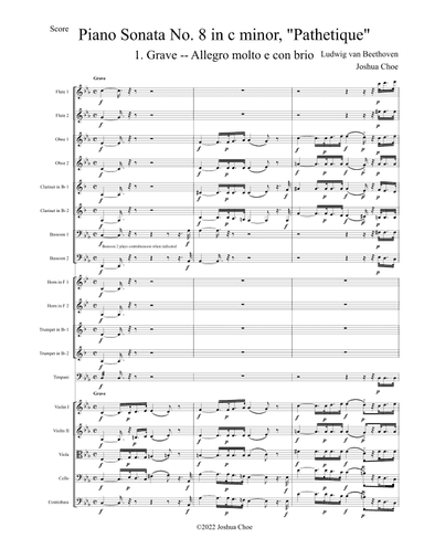 Pathetique Sonata, Movement 1 (arr. Joshua Choe)