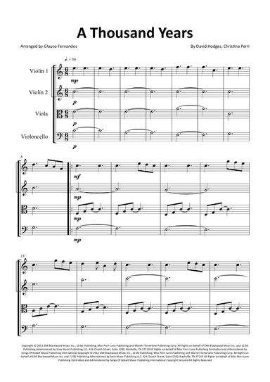 A Thousand Years (arr. Glauco Fernandes)