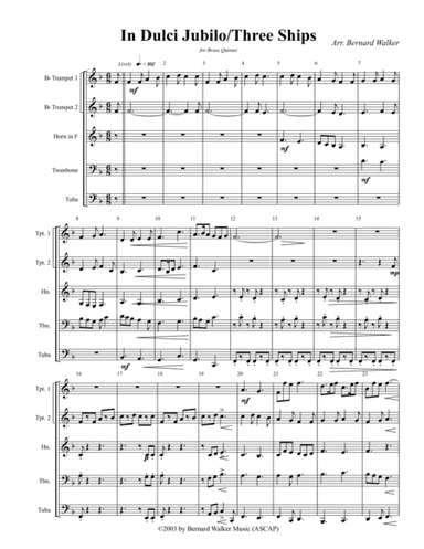 In Dulci Jubilo/I Saw Three Ships (arr. Bernard Walker)