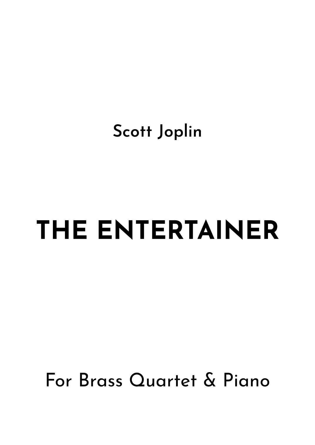 The Entertainer (arr. Jireh J.)