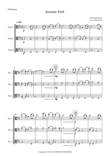 Jurassic Park Iii (arr. Fabio Britto)