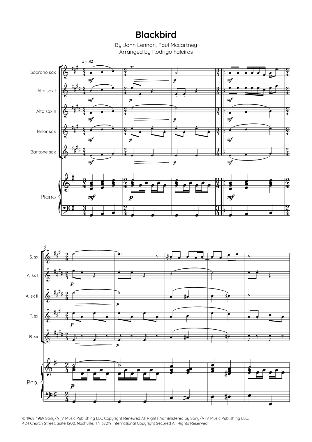 Blackbird (arr. Rodrigo Faleiros)