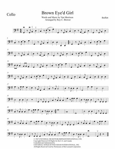 Brown Eyed Girl (arr. Roy C. Brewer)