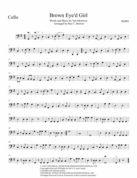 Brown Eyed Girl (arr. Roy C. Brewer)